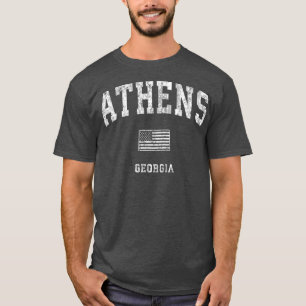 Athens Georgia GA  Vintage American Flag Tee