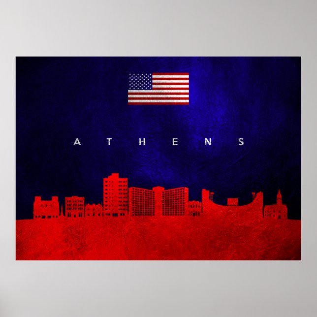 Athens Georgia Skyline Poster (Front)