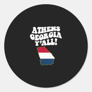 Athens Georgia Y'all Ga Southern Vacation  Classic Round Sticker