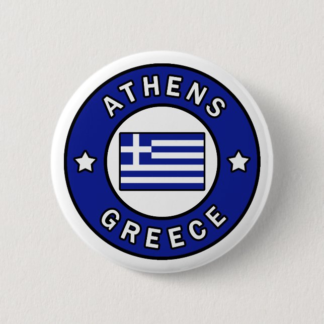 Athens Greece 6 Cm Round Badge (Front)