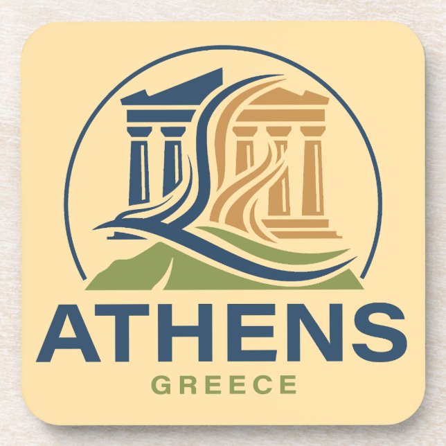 Athens Greece Acropolis Parthenon Coaster (Front)