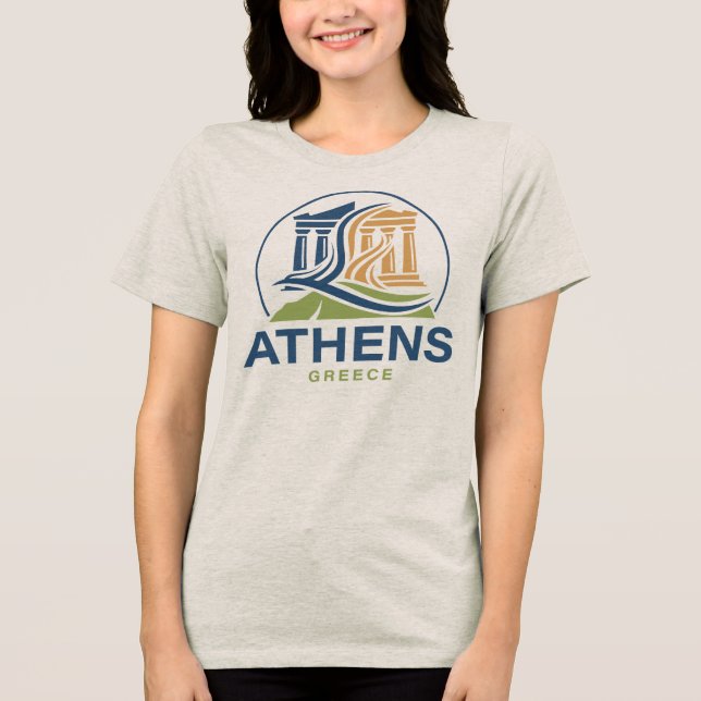 Athens Greece Acropolis Parthenon Tri-Blend Shirt (Front)