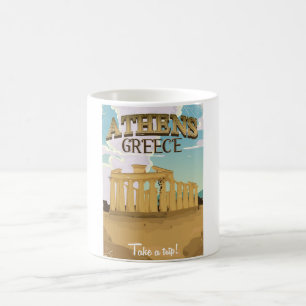 Athens Greece acropolis vintage travel poster Coffee Mug