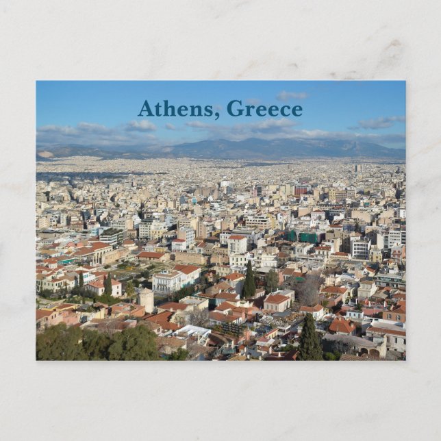 Athens Greece Cityscape Postcard (Front)