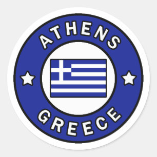 Athens Greece Classic Round Sticker