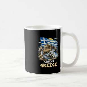 Athens Greece Flag Athens Souvenir Travel Vacation Coffee Mug