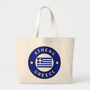 Athens Greece Large Tote Bag
