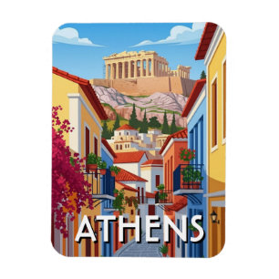 Athens Greece Plaka Travel Magnet