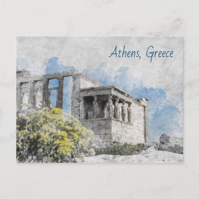 Athens Greece Postcard – Ancient City Travel  (Front)