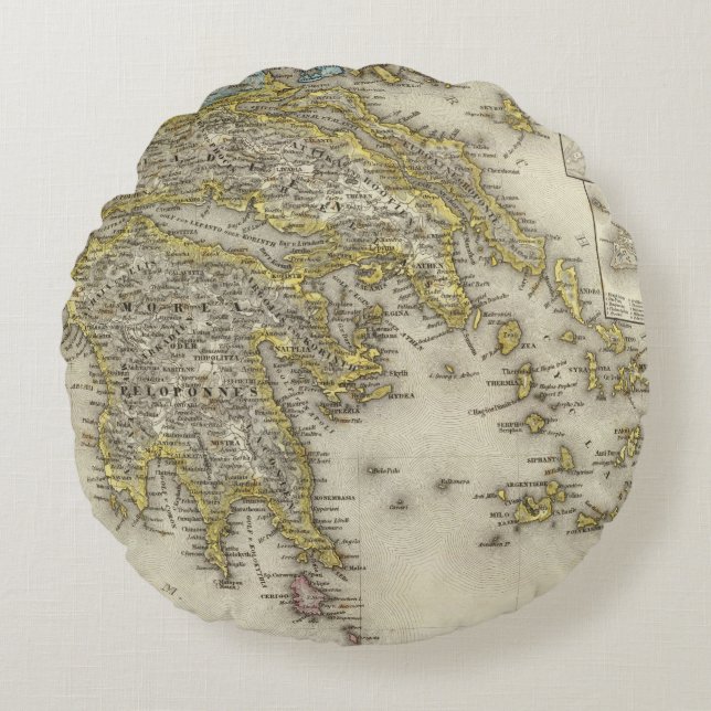 Athens, Greece Round Cushion (Front)