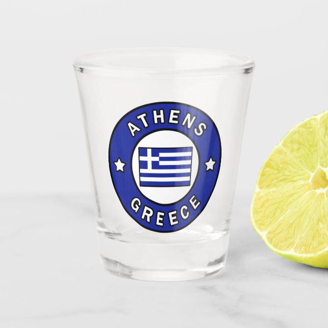 Athens Greece Shot Glass (Front)