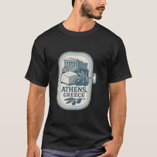 Athens Greece Souvenir Greek Cheese And Travel Des T-Shirt
