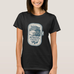 Athens Greece Souvenir Greek Cheese And Travel Des T-Shirt
