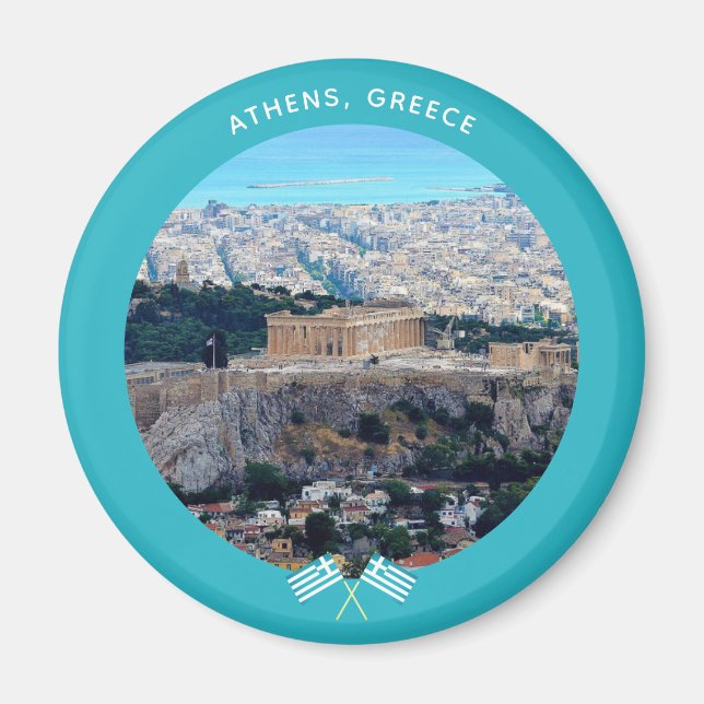 Athens, Greece (The Acropolis and the sea) Magnet (Front)