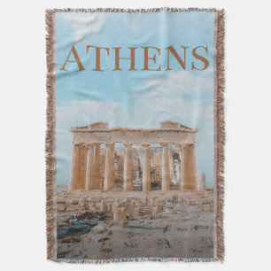 Athens Greece Throw Blanket
