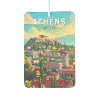 Athens Greece Travel Art Vintage