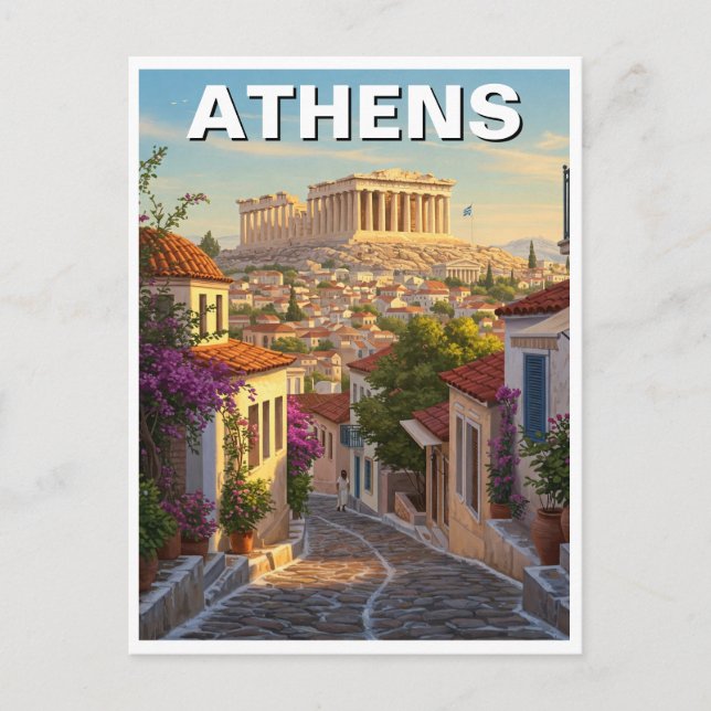 Athens Greece Travel Postcard (Front)