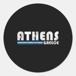 Athens Greece Travel Vacation Classic Round Sticker