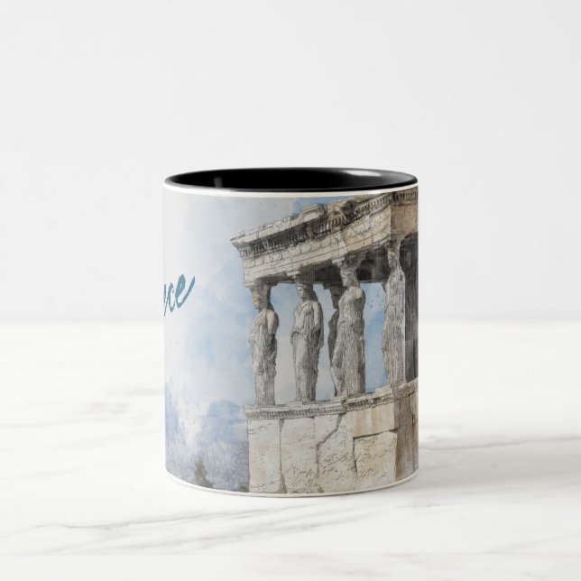 Athens Greece Two-Tone Coffee Mug | Travel  (Center)