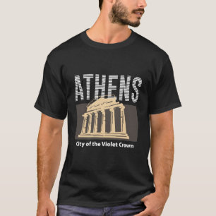Athens Greece Vintage Travel Landmark Design T-Shirt