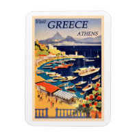 Athens, Greece Vintage Travel Poster