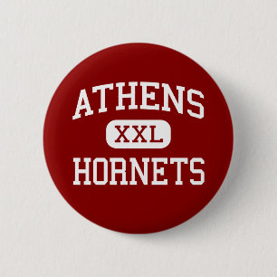Athens - Hornets - Middle School - Athens Texas 6 Cm Round Badge