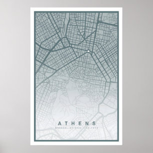 Athens Map Print 8 COLOURS AVAILABLE Athens City