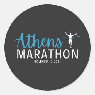 Athens Marathon 2024 Classic Round Sticker