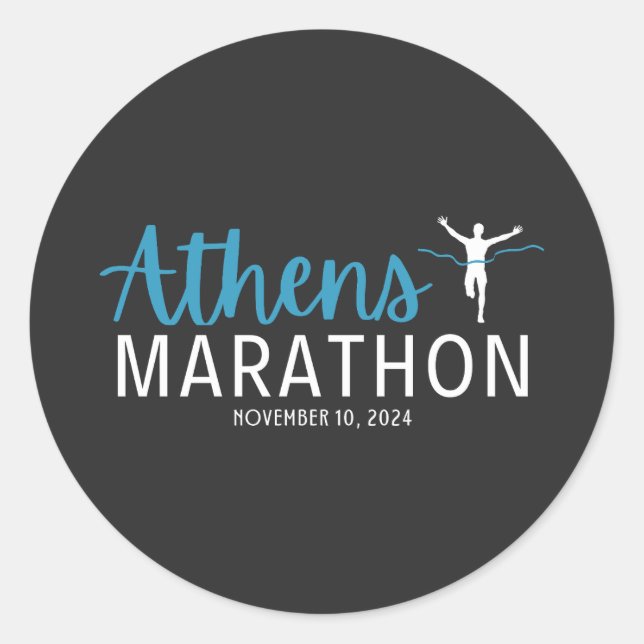 Athens Marathon 2024  Classic Round Sticker (Front)