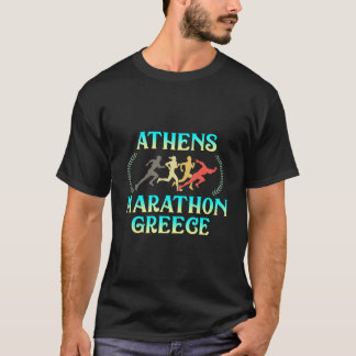Athens Marathon Greece Greek Running Training Acro T-Shirt