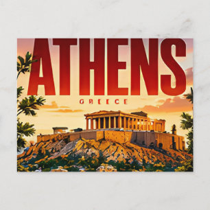 🏛 Athens Modern City Skyline Style 🏛 Postcard