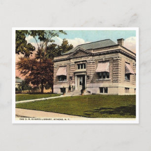 Athens NY, Library, c1910 Vintage Postcard