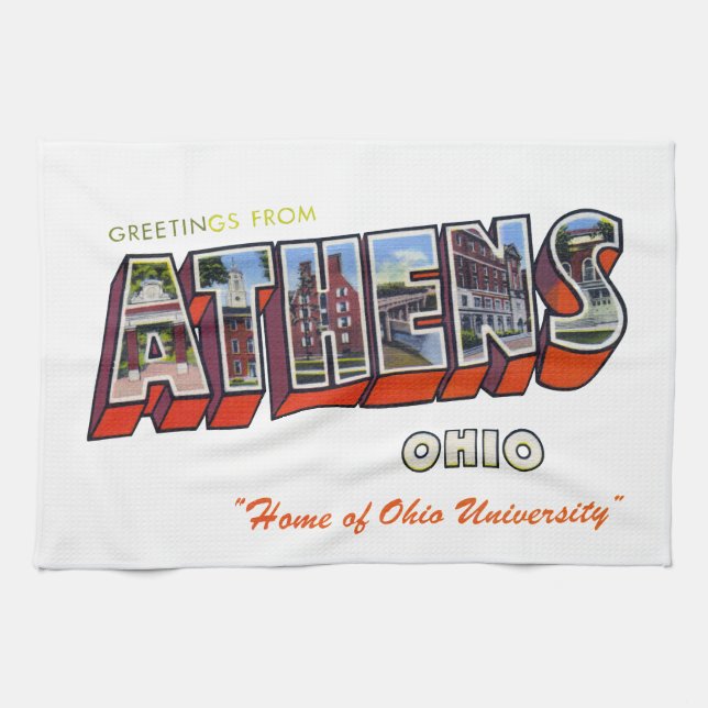 Athens Ohio Tea Towel (Horizontal)