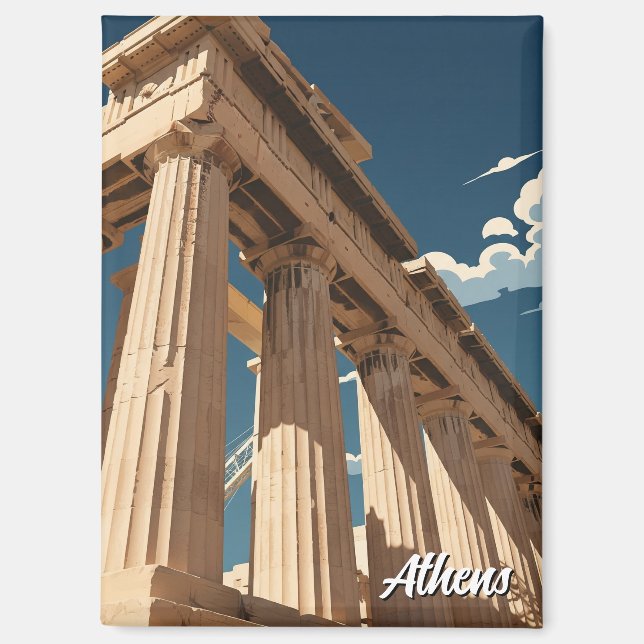 Athens Parthenon Magnet (Front)
