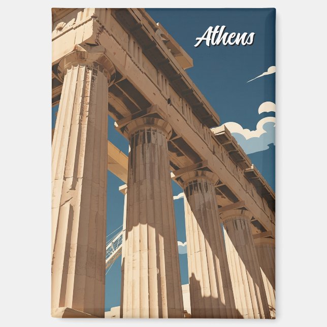 Athens Parthenon Magnet (Front)