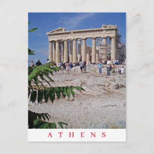 Athens Parthenon panoramic view postcard