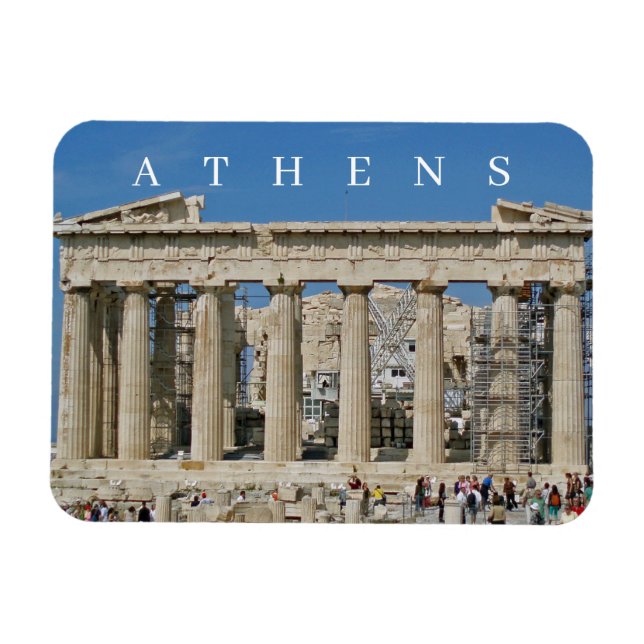 Athens Parthenon view fridge magnet (Horizontal)