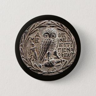 Athens Silver Tetradrachm 6 Cm Round Badge
