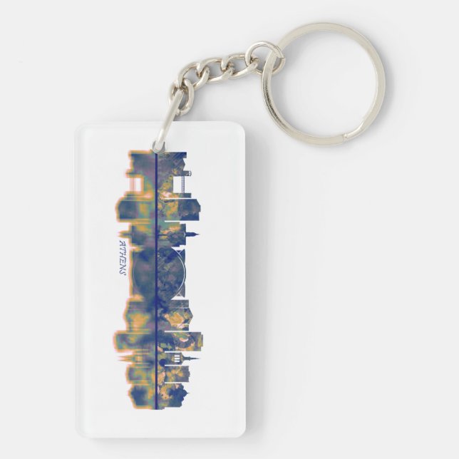Athens Skyline Key Ring (Back)