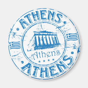 Athens Stamp Magnet