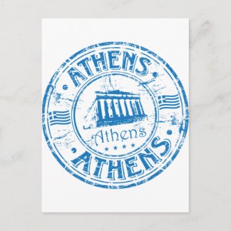 Athens Stamp Postcard