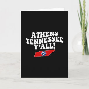 Athens Tennessee Y'all Tn Southern Vacation  Card