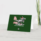 Athiest T Rex Xmas Holiday Card (Back)