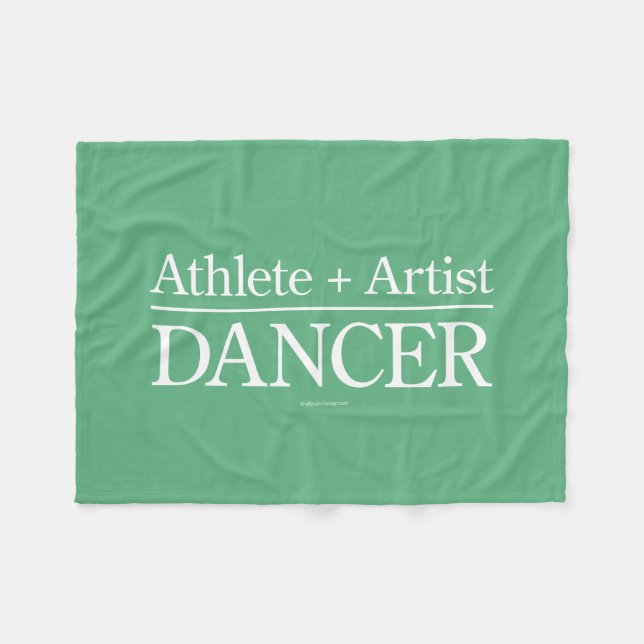 Athlete + Artist = Dancer Fleece Blanket (Front (Horizontal))
