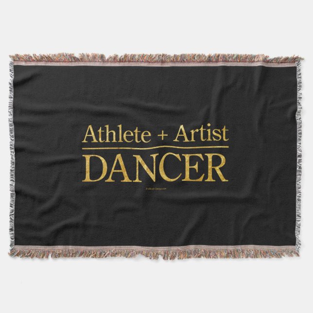 Athlete + Artist = Dancer Throw Blanket (Front)