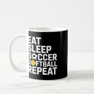 Athlete Eat Sleep Soccer Repeat Softll Enthusiast Coffee Mug