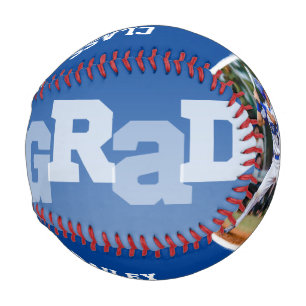 Athlete GRAD Blue Ombre Graduation Photo Baseball