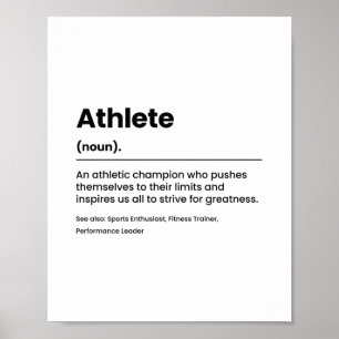 Athlete job Definition Poster