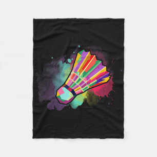 Athlete Men Women Kids Shuttle Badminton Colourful Fleece Blanket