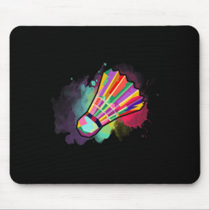 Athlete Men Women Kids Shuttle Badminton Colourful Mouse Pad